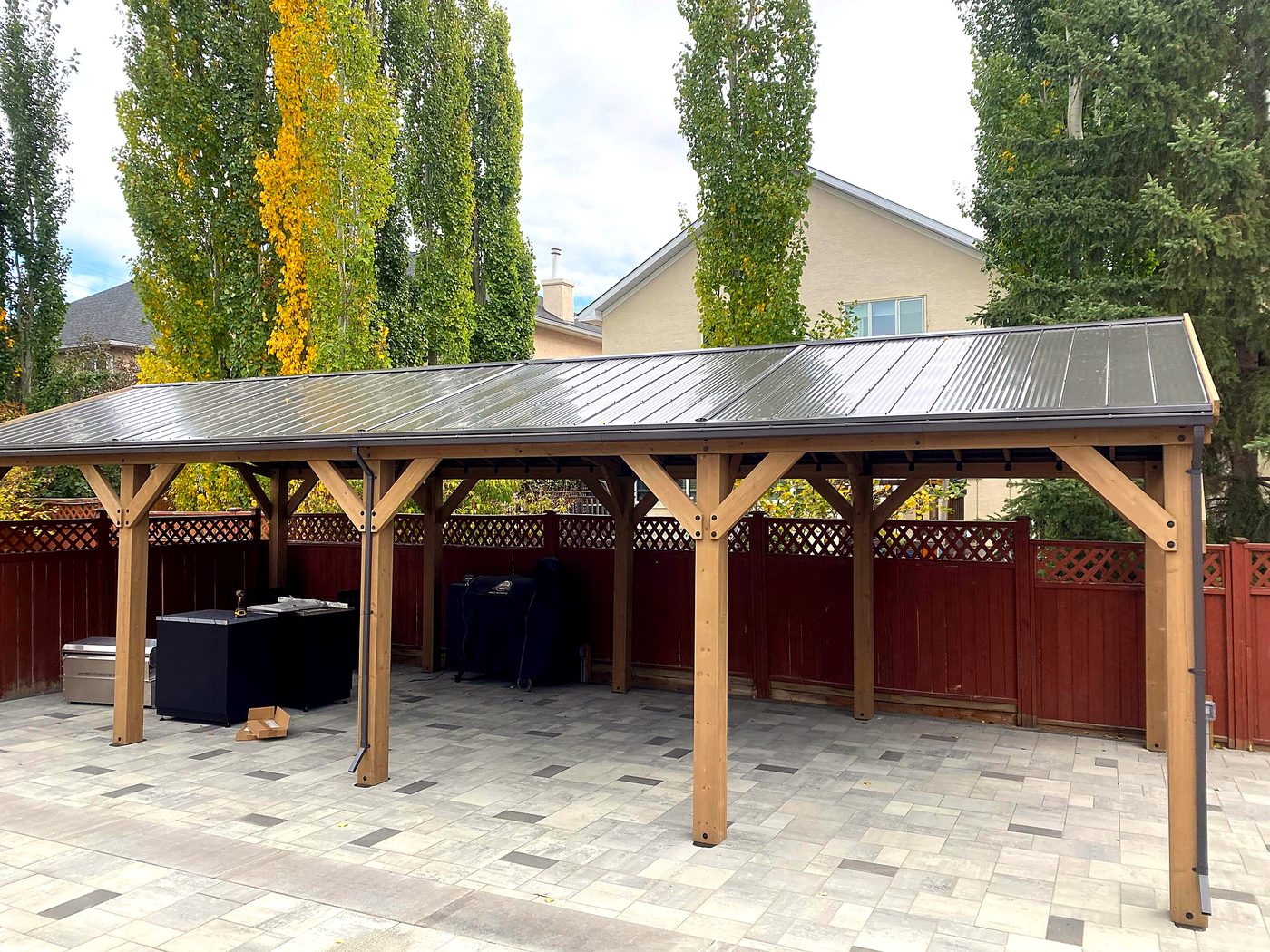 Custom cedar pavilion build by All Craft Mastery